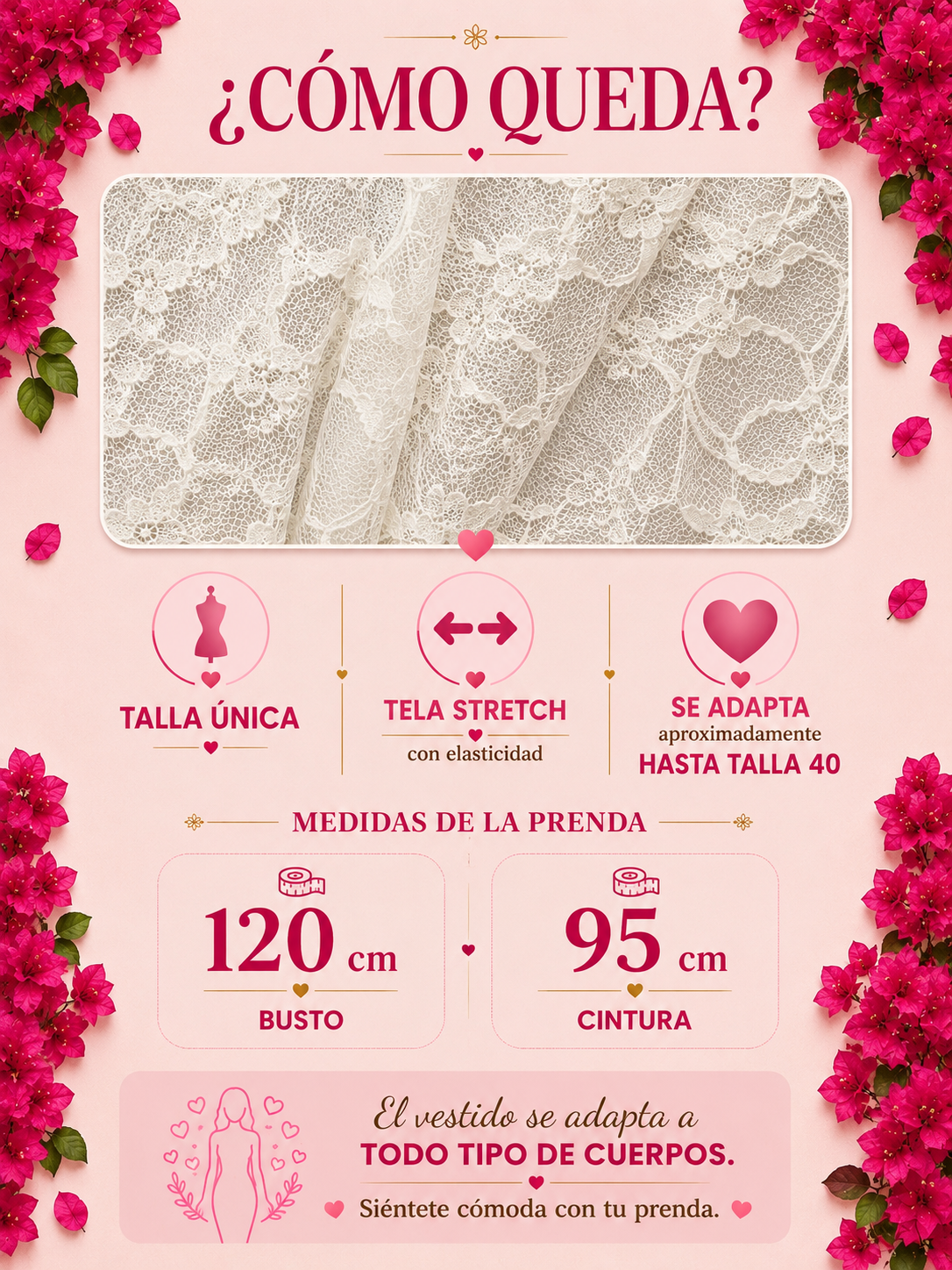 Vestido bugambilia blanco