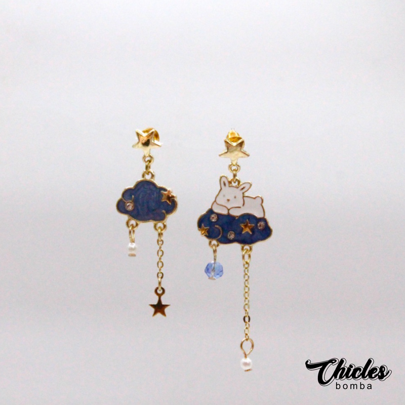 Aretes Conejo Dormido Nube