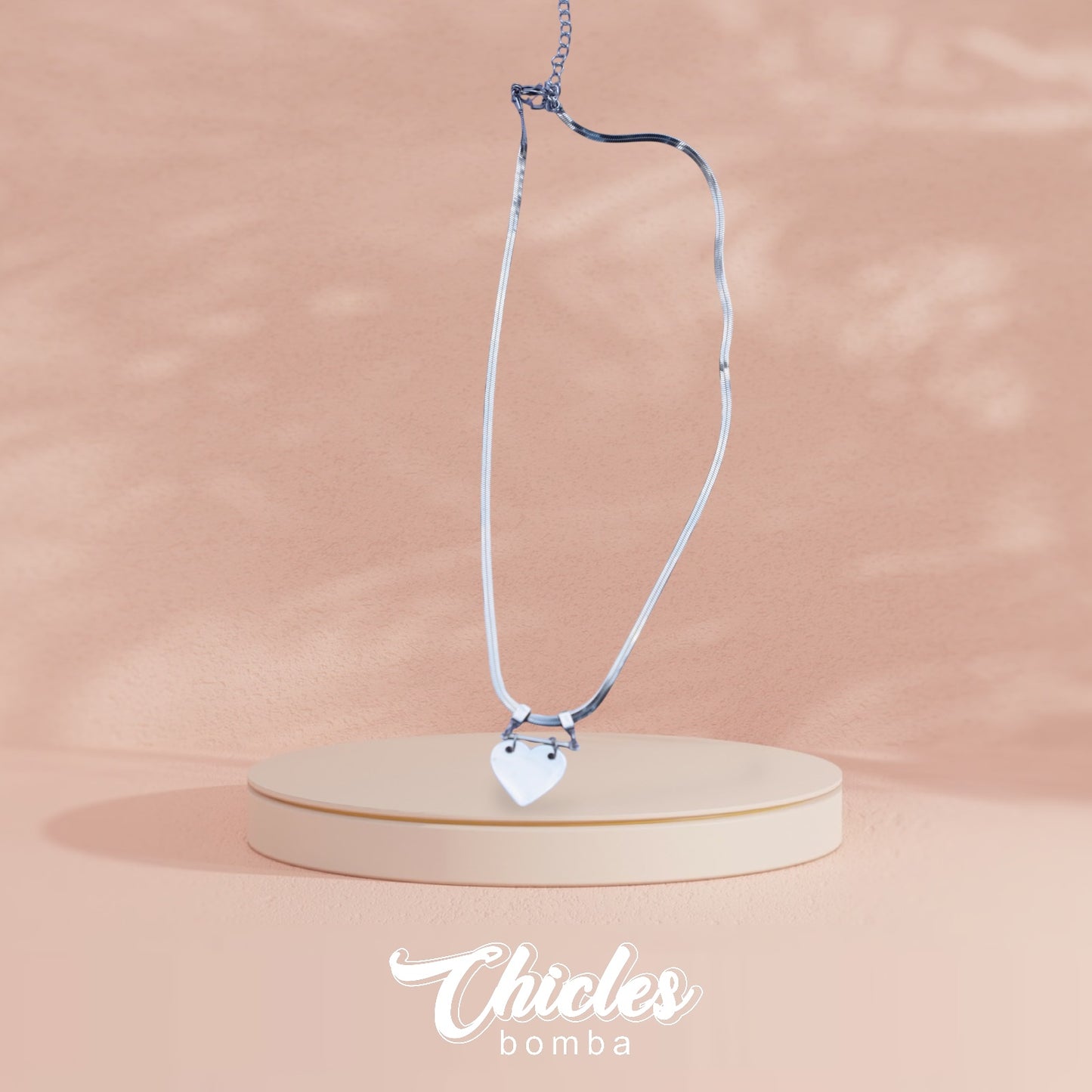 Collar plateado cadena lisa