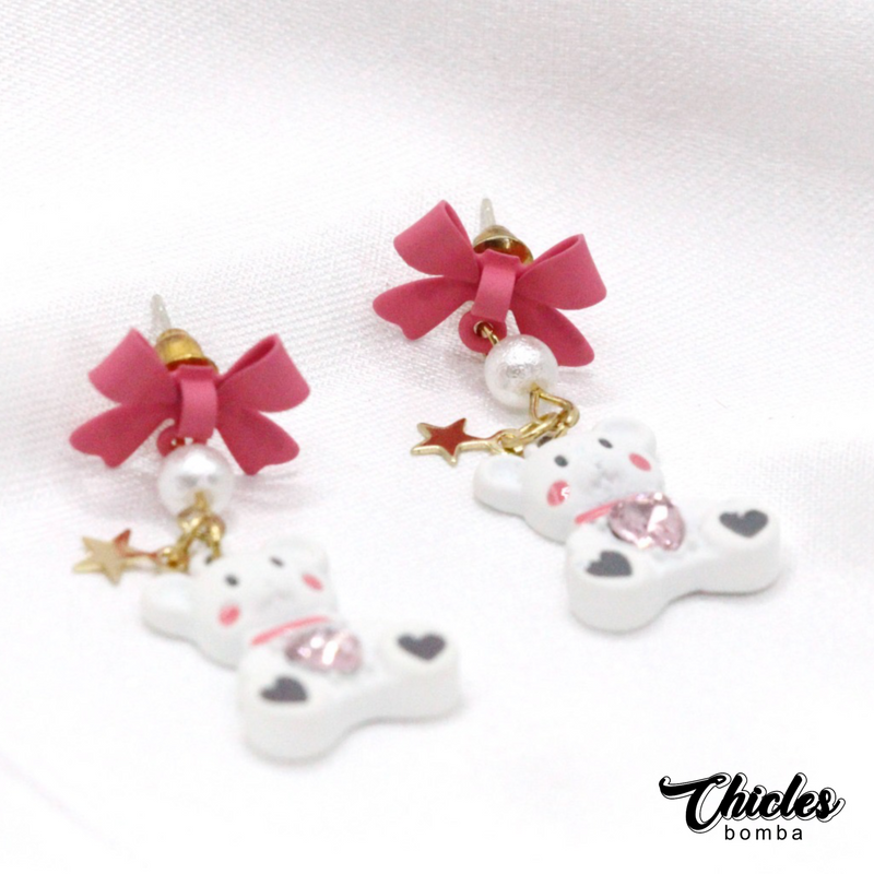 Aretes Osito Rosado