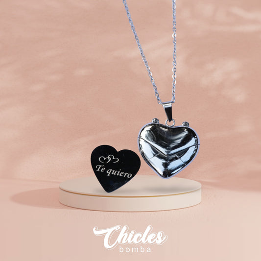 Relicario te quiero plata