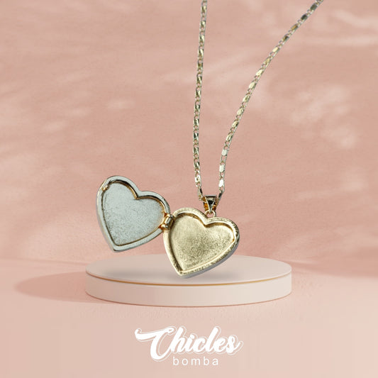 Relicario corazón azul