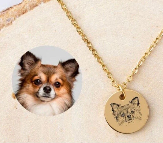 Retrato de perrito lineal