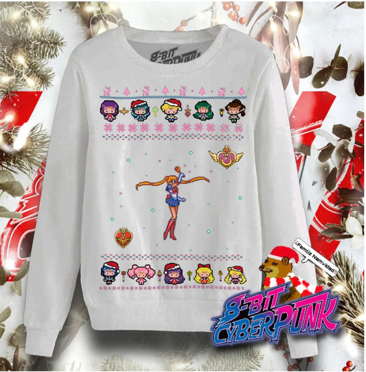 Ugly Sweater Sailor Moon (white) Unisex