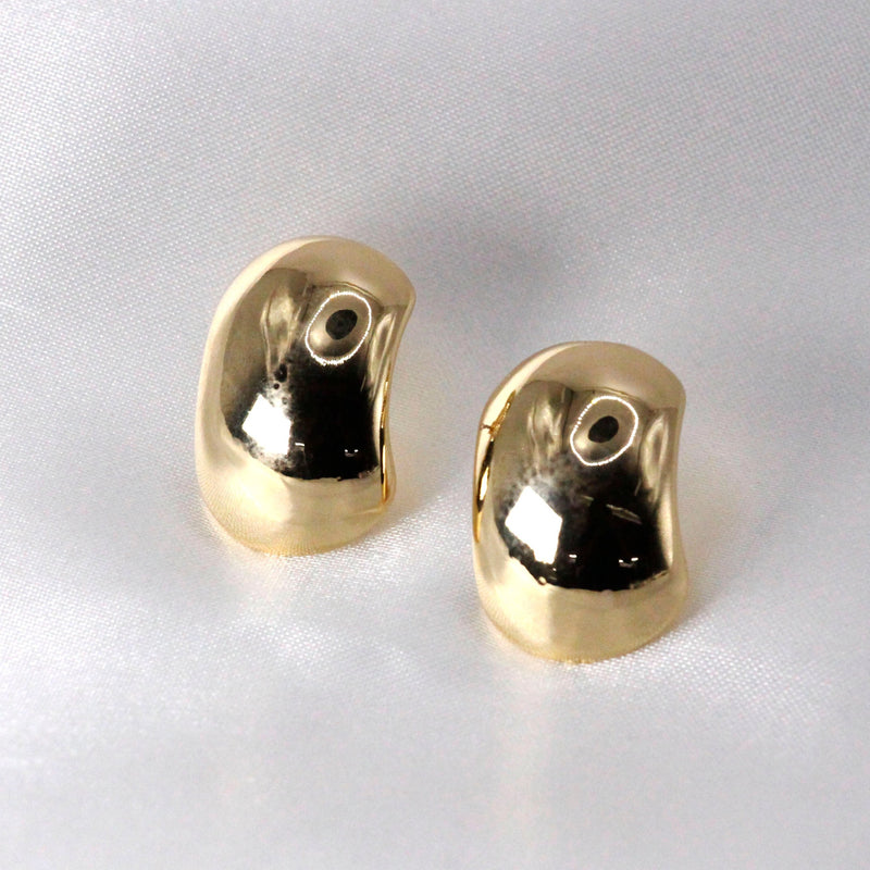 Aretes Placa Dorada