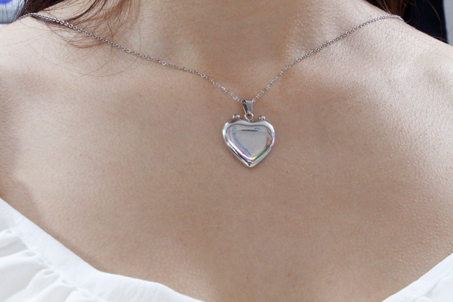 Collar Corazón Con Mensaje