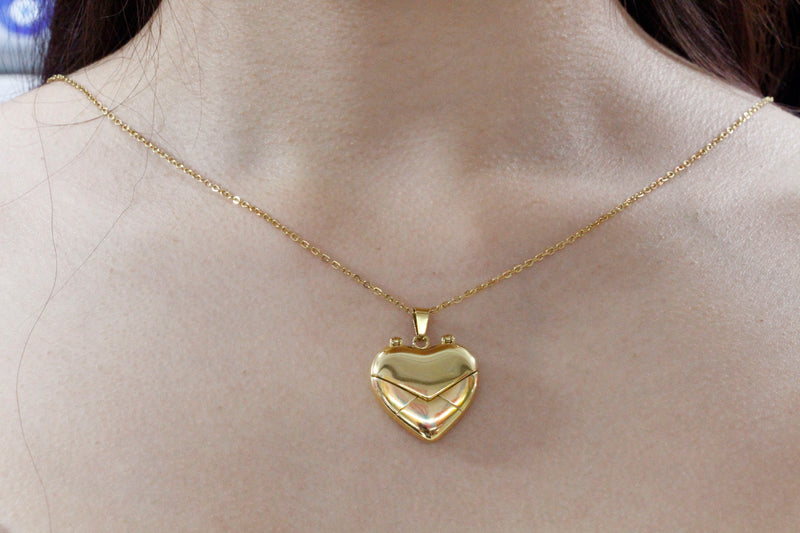 Collar Corazón Con Mensaje