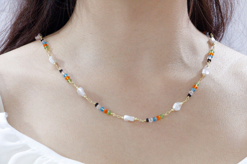 Collar de Cuentas Multicolor