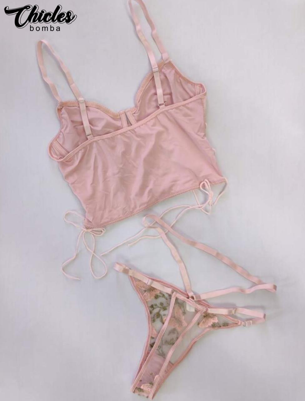 Lencería Tipo Corset Mariposas